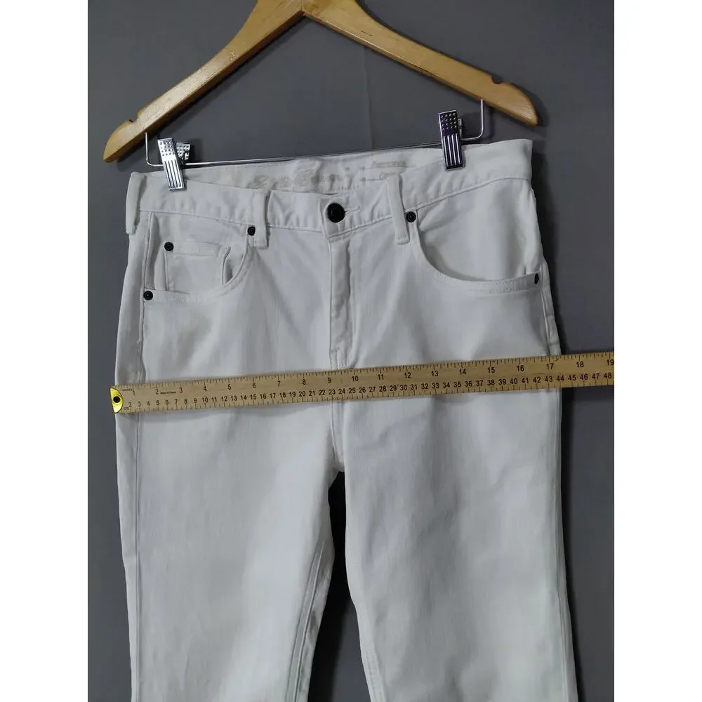 Eddie Bauer White Boyfriend Stretch Jeans Women Relaxed Denim Size 6